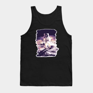 Astronaut on the moon Tank Top